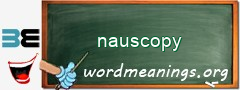 WordMeaning blackboard for nauscopy